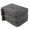 PHOGARY 10 Pack Microfiber Body Wash Mitts, Soft Face Mitten, Bath Spa Cloth, Reusable Makeup Remover Mitt Gloves, European Style Wash Cloth, 68 inch (Grey) view 1