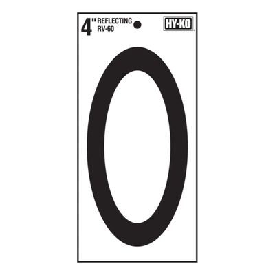 NUMBER 0 VINYL 4"" RFLCT