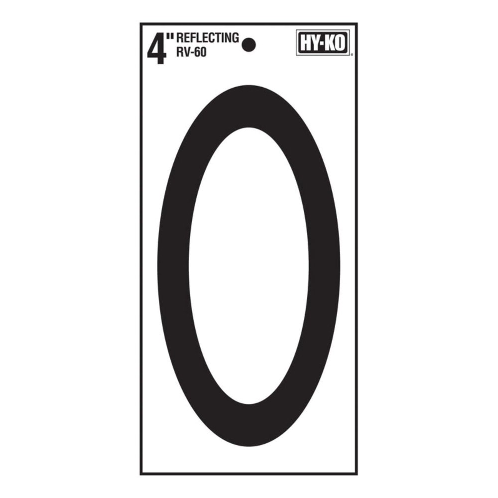 NUMBER 0 VINYL 4"" RFLCT