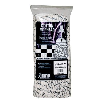 Lanier Mop Head Cut End Cotton 4 Ply # 12 Blue Bagged