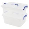 Asking 8 L Clear Storage Latch Box with Handle, 2-Pack Plastic Storage Boxes view 1