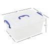 Asking 8 L Clear Storage Latch Box with Handle, 2-Pack Plastic Storage Boxes view 2