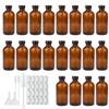 Maredash 8oz Amber Glass Bottles, 20 Pack Glass Storage Bottles with Black Lids (Brown, 20 Labels, with Funnels, Droppers and Brush) view 1