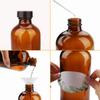 Maredash 8oz Amber Glass Bottles, 20 Pack Glass Storage Bottles with Black Lids (Brown, 20 Labels, with Funnels, Droppers and Brush) view 3