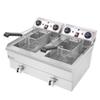 Oil Consumption 16.9QT / 16L Electric Deep Fryer, 3400W MAX 110V Stainless Steel Faucet Double Tank Deep Fryer with Timers and Professional Heating Element, Total Capacity 24.9QT/23.6L view 1