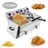 Oil Consumption 16.9QT / 16L Electric Deep Fryer, 3400W MAX 110V Stainless Steel Faucet Double Tank Deep Fryer with Timers and Professional Heating Element, Total Capacity 24.9QT/23.6L view 3