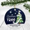 Quarantine Christmas Ornament 2022 - Funny Xmas Ornament Quaran Tree With Custom Name Springwater New York Ornament - Holiday Social Distancing Ornaments 3" Plastic view 1