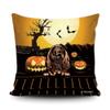 MALIHONG Happy Halloween Dog Pillowcase Jack O Lantern with Peeking Dog Bloodhound Throw Pillow Cover for Home Decor 18x18 Inch view 1