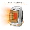 Comfort Zone Oscillating Indoor Space Heater, Portable, Ceramic, Electric, Energy-Efficient, Adjustable Thermostat, Tip-Over Switch, Overheat Protection, Ideal for Home, Bedroom, Office, 1500W, CZ449E view 4