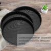 Gloglow Wood Large Black Round Tea Tray, Serving Tray for Food and Drink, 24cm view 2