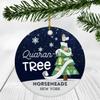 Quarantine Christmas Ornament 2022 - Funny Xmas Ornament Quaran Tree With Custom Name Horseheads New York Ornament - Holiday Social Distancing Ornaments 3" Plastic view 1