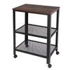 YELITE Industrial Serving Cart, 3-Tier Kitchen Utility Cart on Wheels with Storage for Living Room, Open Wood Bookshelf, Wood Look Accent Furniture with Metal Frame view 4