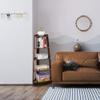 5 Tier Corner Shelf Stand Wood, Corner Wall Shelf Home Furniture, Minimalist Style Bookshelf, Brown view 1