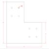6" Structural Design L Bracket for 6x6 Post, 6x6 L Support Bracket, Pergola Bracket, 6 inch Post Bracket, 6x6 L Bracket, Truss Plate view 3