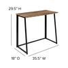 Flash Furniture Walker Small Rustic Natural Home Office Folding Computer Desk - 36" view 3