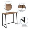 Flash Furniture Walker Small Rustic Natural Home Office Folding Computer Desk - 36" view 4