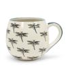 Abbott Collection 27-Ballon-DFLY Allover Dragonfly Ball Mug, 5 inches L, Ivory/Navy view 1