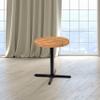 Flash Furniture Mayfair 24" Round Butcher Block Style UV Treated Table Top for Restaurant, Bar, or Kitchen view 1