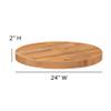 Flash Furniture Mayfair 24" Round Butcher Block Style UV Treated Table Top for Restaurant, Bar, or Kitchen view 2
