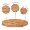 Flash Furniture Mayfair 24" Round Butcher Block Style UV Treated Table Top for Restaurant, Bar, or Kitchen view 4