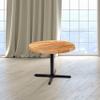Flash Furniture Mayfair 30" Round Butcher Block Style UV Treated Commercial Grade Table Top view 1