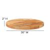 Flash Furniture Mayfair 30" Round Butcher Block Style UV Treated Commercial Grade Table Top view 2