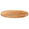 Flash Furniture Mayfair 30" Round Butcher Block Style UV Treated Commercial Grade Table Top view 3