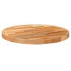 Flash Furniture Mayfair 30" Round Butcher Block Style UV Treated Commercial Grade Table Top view 4