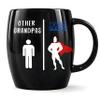 16 oz Funny Grandpa Coffee Mug Other Grandpas vs Me Superhero Design Double-Sided Ceramic Mug Gift for Grandpa, Dad, or Grandfather Microwave & Dishwasher Safe view 1