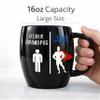 16 oz Funny Grandpa Coffee Mug Other Grandpas vs Me Superhero Design Double-Sided Ceramic Mug Gift for Grandpa, Dad, or Grandfather Microwave & Dishwasher Safe view 3