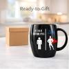 16 oz Funny Grandpa Coffee Mug Other Grandpas vs Me Superhero Design Double-Sided Ceramic Mug Gift for Grandpa, Dad, or Grandfather Microwave & Dishwasher Safe view 4