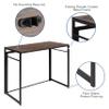 Flash Furniture Walker Rustic Home Office Folding Computer Desk - 40" view 4