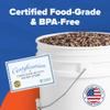 ePackageSupply White 5-Gallon Bucket with Lid | Made in USA | Food Grade | Heavy-Duty Extra Durable Plastic Bucket | Multi-Use Food Grade Buckets with Lids | Easy Stack and Store | BPA Free | 5 Pack view 4
