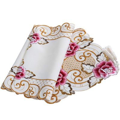 FUFU Table Runners Home Decorative,TV Cabinet Coffee Table Long TableclothEmbroidered Hollow Lace Modern Minimalist Table Runner Table for Wedding and Party Decoration for Kitchen Table