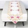 FUFU Table Runners Home Decorative,TV Cabinet Coffee Table Long TableclothEmbroidered Hollow Lace Modern Minimalist Table Runner Table for Wedding and Party Decoration for Kitchen Table view 2