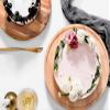 8/10/11 Inch Cake Plate, Rotatable Wooden Dessert Tray Glass Fruit Dust Dome Restaurant Cake Maker Chip & Dip Server (Color : Khaki, Size : 24.624.617.8CM) view 2