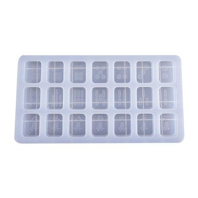 UNTERING DIY Crystal Epoxy Mould High Mirror Creative Mahjong Shape Silicone Mold