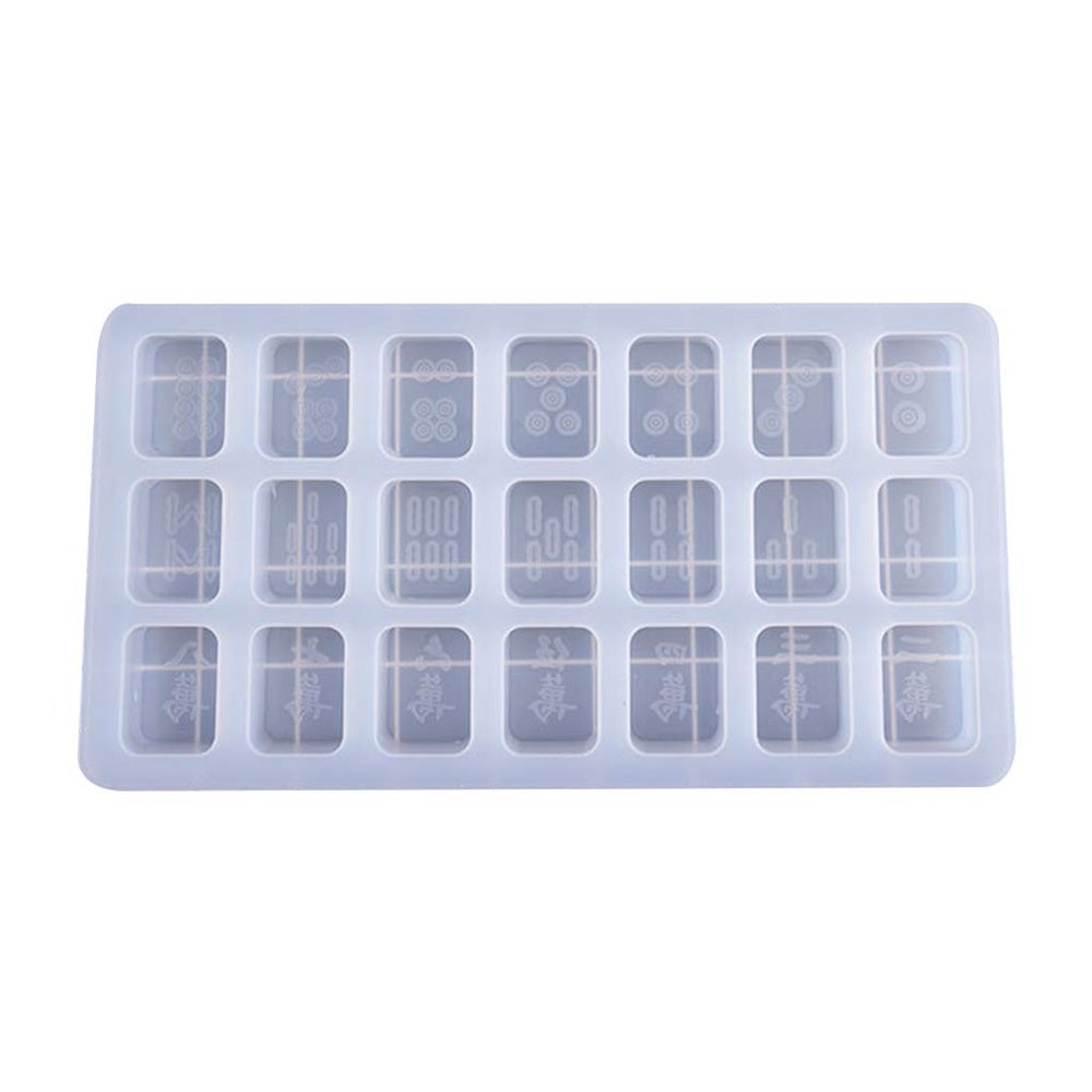 UNTERING DIY Crystal Epoxy Mould High Mirror Creative Mahjong Shape Silicone Mold