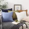 ATLINIA Linen Decorative Throw Pillow Cover 20'' x 20'' Fringed Throw Pillow Cover Pillow Cases Accent Pillows for Bed Brown Pillow Cover view 3
