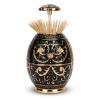 Retractable Toothpick Holder Portable Toothpick Dispenser Hand Push Toothpicks Case Automatic Retro Pop up Toothpicks Storage Organizer Container for Kitchen Home Restaurant Decoration(Gold+Black) view 1