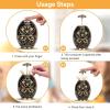 Retractable Toothpick Holder Portable Toothpick Dispenser Hand Push Toothpicks Case Automatic Retro Pop up Toothpicks Storage Organizer Container for Kitchen Home Restaurant Decoration(Gold+Black) view 3
