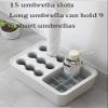 Umbrella Racks WXYZ Umbrella Stand for Household Entrance, with Removable Drip Tray That Can Store 15 Umbrellas, Hotel Commercial Storage Rack 26.5x18x18cm White Black Gray (Color : White) view 4