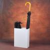Umbrella Racks WXYZ White Wrought Iron Umbrella Stand Drip Tray Can Be Moved, Home Entrance Hotel Office Storage Rack Multifunctional Umbrella Bucket 30x13x40cm view 3