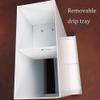 Umbrella Racks WXYZ White Wrought Iron Umbrella Stand Drip Tray Can Be Moved, Home Entrance Hotel Office Storage Rack Multifunctional Umbrella Bucket 30x13x40cm view 4