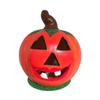 Alexander Taron Schaller Paper Mache Pumpkin with Leaves Candy Container - 6.5" H x 6" W x 6" D view 1