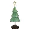 Rustic Christmas Tree with Cutout Star Topper - 17" - Green and Gold Finish view 3