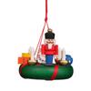 Alexander Taron Christian Ulbricht Ornament - Wreath with Nutcracker - 2" H x 2.25" W x 2.25" D view 1