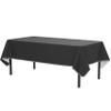 Exquisite Black Vinyl Tablecloths - 54 in. x 108 in. - Pack of 1 Rectangle Tablecloth with Flannel Backing - Plastic, Reusable & Waterproof view 4