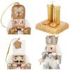 PRETYZOOM 5 PCS Wooden Christmas Nutcracker Figures Ornaments Nutcracker Soldier Hanging Decorations Xmas Holiday Tree Table Decor view 3