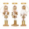 PRETYZOOM 5 PCS Wooden Christmas Nutcracker Figures Ornaments Nutcracker Soldier Hanging Decorations Xmas Holiday Tree Table Decor view 4